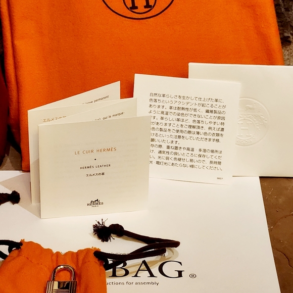 Auth HERMES Her Bag Ado PM 2-Wy Backpack Orange/Red/Dark Brown Canvas - Picture 4 of 16